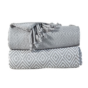 Vente en gros de couverture jacquard de Bohème écologique 100% coton, literie géométrique tissée personnalisable, décoration d'intérieur - Product Image 4