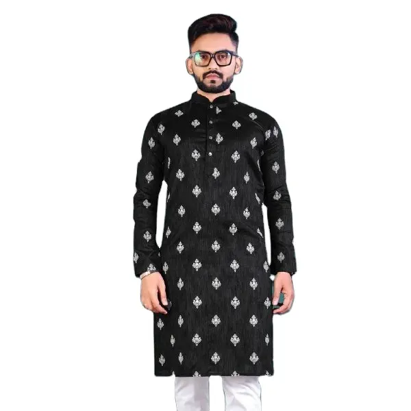 エスニックトラディショナルスタイル卸売Lucknowiワークデザイナーメンズデザインのクルタとチュリダー男性用