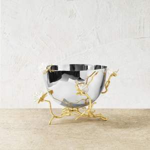 Tazón Decorativo de Metal de Diseño Contemporáneo, Centro de Mesa Elegante para Sala de Estar, Mesa de Comedor o Escritorio de Oficina - Product Image 1