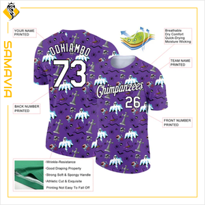 เสื้อยืด SAMAVIA สกรีนลายแบบซับลิเมชั่น เสื้อผ้ากีฬาผู้ชาย ผู้หญิง โพลีเอสเตอร์ แห้งเร็ว แขนสั้น ออกแบบเองได้ ขายส่ง - Product Image 2