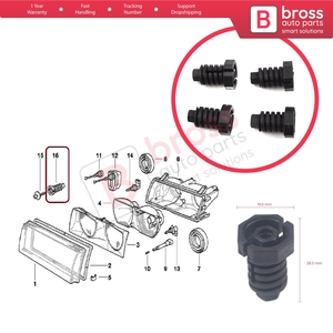 BHL558-2 Juego de 4 Clips de Ajuste para Faros Delanteros, Tornillos de Fijación 63121387026 para 3 E36 6 E63 E64 Z3 - Product Image 5