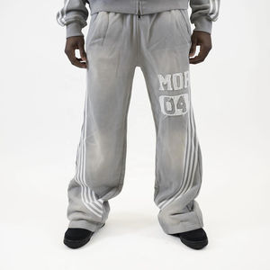 Breathable Summer Casual Pullover Hoodie Baggy Joggers <b>Oversized</b> <b>Sweatpants</b> Shorts 100% Cotton Tracksuit Set Streetwear Hoodies - Product Image 3