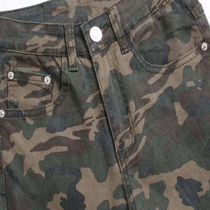 กางเกงยีนส์ลายพรางของผู้ชายกางเกงยีนส์เอวสูงแบบกำหนดเองมีกระเป๋า - Product Image 5