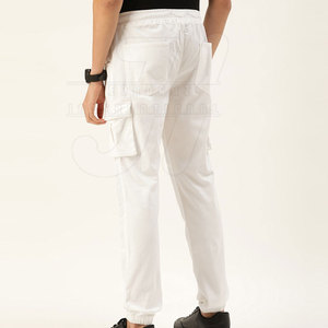 กางเกงคาร์โก้แบบลำลองของผู้ชายแฟชั่นใหม่กางเกงผ้าคอตตอน100% น้ำหนักเบาลายกลางเอว OEM บริการแนวสตรีทสูง - Product Image 3