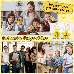 Squeeze Star Stress Balls Mini Star Stress Relief Balles en mousse avec cartes de motivation Sacs Garçons Filles Cadeau Classe Party Favors - Product Image 6