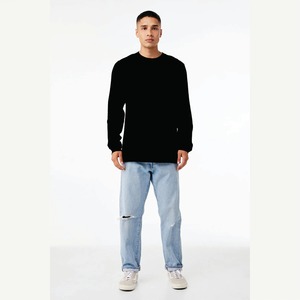 T-shirt e T-shirt in cotone 100% da uomo con maniche lunghe ricamate nere su misura T-shirt da strada Premium <span class=keywords><strong>termica</strong></span> a maniche lunghe