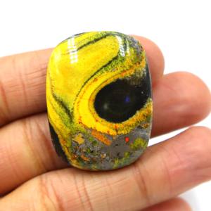Jaspe Abejorro Natural, Cabujón de Piedra Preciosa, Jaspe Amarillo, Piedra Suelta Lisa, Proveedor Mayorista para Joyería - Product Image 1