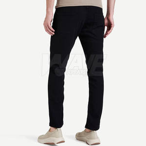 2025 mejor venta de ropa informal para hombres logotipo personalizado 100% algodón lienzo Jeans pantalón ligero cintura media patrón recto venta en línea - Product Image 2