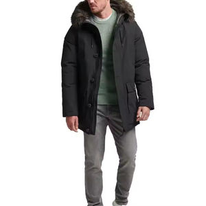 Chaqueta de Invierno para Hombre al por Mayor, Chaqueta Larga Acolchada, Impermeable, Cortavientos, con Cuello Alto, Diseño de Burbujas, Estilo Urbano - Product Image 2