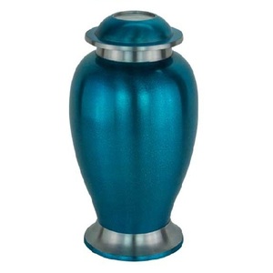Urnas de cremación para adultos de latón de alta calidad con Peltre y urnas funerarias de metal con acabado de mármol púrpura para cenizas humanas - Product Image 3