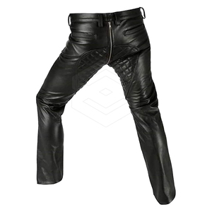 Dernier style de pantalon en cuir pour hommes Pantalon en cuir léger taille élastique décontracté de haute qualité à vendre Meilleure qualité Prix bon marché - Product Image 3