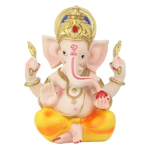 Ganesha heykelleri Hindu tanrı beyaz fil Buddah heykeli hint efendisi Ganesh heykeli Diwali dekorasyon ev dekor düğün hediyesi