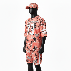 Conjunto de Pantalones Cortos de Fútbol para Hombre, Alta Calidad, 160 GSM, Poliéster Interlock, Absorbe la Humedad, Color Rosa Coral, Logotipo Personalizado - Product Image 4