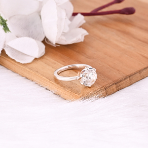 925 Sterling Silver Unique <b>Crystal</b> Quartz Prong Setting Gemstone <b>Ring</b> From Manufacturer Suppliers At Wholesale Factory Price - Product Image 2