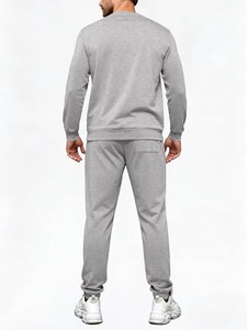 Premium Unisex Sweatsuit <b>Set</b> 2 Piece Casual Crewneck Sweatshirt and <b>Jogger</b> Pants <b>Matching</b> Outfit for Everyday Wear - Product Image 2
