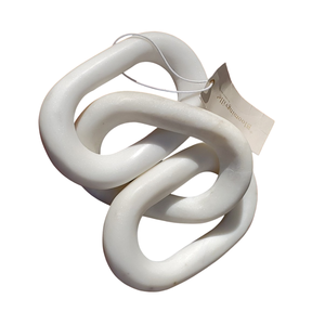 Boho Home Decor Maillon de chaîne en marbre Toucher élégant Luxe Pierre naturelle et Sculpture en bois Maillon de chaîne Ornement Objet Décor à la maison - Product Image 5