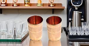 Juego de 2 Vasos de Cobre Ecológicos de 300 ml Reutilizables para Almacenar Agua Potable con Beneficios para la Salud de la Ayurveda de Lujo - Product Image 6
