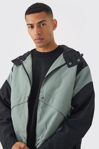 Chándal deportivo impermeable negro para hombre OEM con capucha, conjunto cortavientos ligero para entrenamiento, gimnasio, boxeo, traje para correr para hombre - Product Image 3