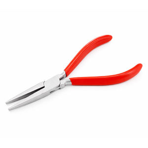 Precision <b>Flat</b> <b>Nose</b> <b>Pliers</b> with Serrated Jaws for Jewelry Making Stainless Steel - Product Image 4