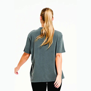 T-shirt pour femme écologique de haute qualité T-shirt en coton/polyester imprimé de logo personnalisé directement de l'usine - Product Image 2