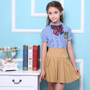 Uniformes Escolares Personalizados de Alta Calidad para Niñas de Jardín de Infancia y Primaria, Uniformes Transpirables de Poliéster/Algodón Suave - Product Image 1