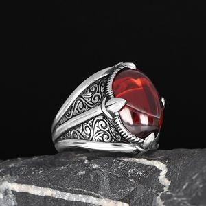 Anillo de Plata de Ley 925 de Alta Calidad Estilo Otomano para Hombre, Joyería de Moda con Piedra Negra Natural, Hecho en Turquía, Azuris VALKH1620 - Product Image 3