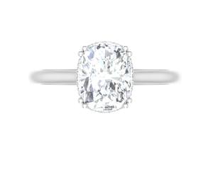 BIJOUX FINS Fantaisie Personnalisé Solitaire FLEUR FORME 925 ARGENT Or 10K 14k 18k Fiançailles Ovale VVS Moissanite Bague De Mariage En Diamant - Product Image 1