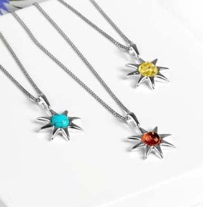 Blue <b>Opal</b> Sun Pendant Necklace Antique 12mm Vintage 925 Sterling Silver Bezel Setting 22Inch Link Chain for Wedding <b>Gift</b> - Product Image 2