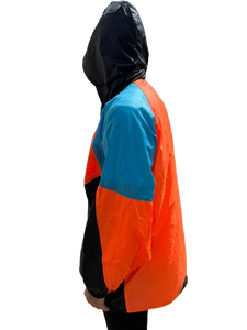 Custom Design 100% Nylon Windbreaker <b>Jacket</b> Plus Size <b>Men's</b> Outdoor Waterproof Hooded Zip Pullover Anorak in Blank Colorful - Product Image 4