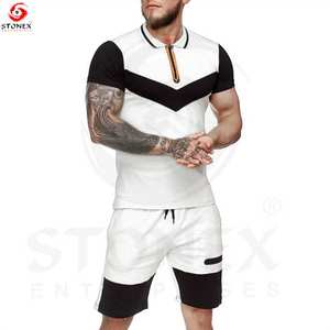 Fabricant 2024 Logo personnalisé Coton Jacquard Plaid Loose Grande Taille Straight Casual Custom Tracksuit Joggers Short Sets Pour Hommes - Product Image 5