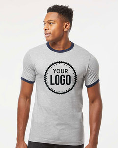 เสื้อยืดคอกลมสำหรับผู้ชายเสื้อทีเชิ้ตกีฬาคอกลมผ้าบางเนื้อละเอียดออกแบบได้ตามสบาย - Product Image 3