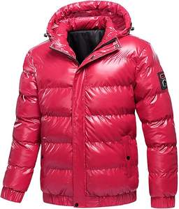 เสื้อแจ็คเก็ตพัฟเฟอร์แฟชั่นขายส่ง ระบายอากาศได้ดี มีซิป ลายพิมพ์ ดีไซน์เนอร์ สำหรับผู้ชาย แบบกำหนดเอง เงาวับ แบบบอมเบอร์ - Product Image 1