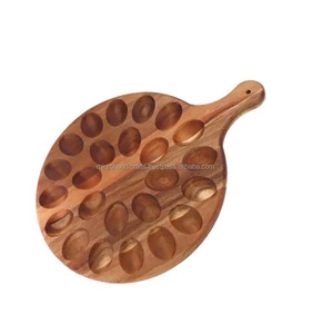 ชุดถาดวางไข่ไม้สีทองแบบเรียบง่ายรูปทรงสี่เหลี่ยมอุปกรณ์ในครัว - Product Image 1