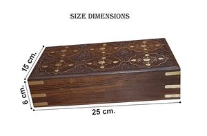 Caja de Joyería de Madera Personalizada Hecha a Mano para Amantes de la Decoración Artesanal, Detalles de Impresión Finos, Precio al por Mayor - Product Image 3