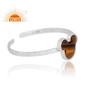 Nueva tendencia, pulsera de piedras preciosas de ojo de tigre amarillo Natural de plata esterlina, joyería de diseño personalizado para mujer, regalo para ella - Product Image 3