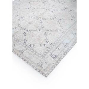 Tapis en laine ivoire vintage Pae-539 à motif géométrique noué à la main pour la décoration de la maison, salon, couloir, tapis rectangulaire pour adolescents - Product Image 2