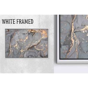 Impression sur toile abstraite gris et or : Art mural moderne et élégant, 1P Whiteframedcanvas - Product Image 1