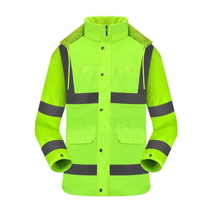 Chaqueta de Seguridad Reflectante Impermeable para Hombre con Detección de Agujas, Ropa de Trabajo Transpirable de Nailon/Poliéster - Product Image 1