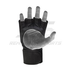 Nouveaux gants personnalisés imprimés MMA Logo personnalisé en cuir de qualité professionnelle demi-doigt personnalisé respirant MMA gants - Product Image 6