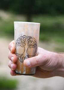 Natural Buffalo Horn Mug with Handle Modern Design Eco-Friendly <b>for</b> Beer Wine Mead & Ale Drinking - Product Image 3