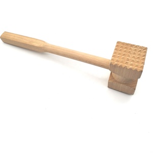 Martillo de Cocina de Madera de Haya Natural - Ablandador de Carne y Aves de Doble Cara - Clásico Ablandador de Carne de Madera - Product Image 3