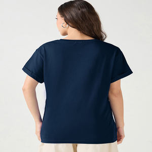 เสื้อยืดแขนสั้นคอกลมสไตล์อินเดียสำหรับผู้หญิง ทรงปกติ ใส่สบาย เหมาะกับฤดูร้อน - Product Image 2