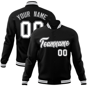 Wholesale Plain Chenille Embroidery Customized <b>Men's</b> <b>Varsity</b> <b>Bomber</b> <b>Jacket</b> with Stand Collar and Front Logo - Product Image 1