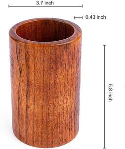 Porte-ustensiles de cuisine en bois 5.8x3.7 pouces porte-ustensiles de cuisine en bois d'acacia naturel pour ustensile de comptoir - Product Image 4