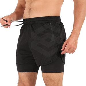 Latest Design Double <b>Layer</b> Athletic Shorts for Adult Size Pakistan Manufacture Men Double <b>Layer</b> Athletic Shorts - Product Image 2