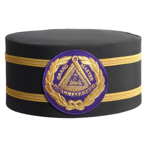 Casquettes d'officier maçonnique personnalisables de haute qualité 100% laine Design de personnage élégant Broderie 3D Logo personnalisé - Product Image 2