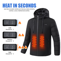 Veste chauffante rechargeable à double commande, 15 zones chauffantes, pour homme et femme, imperméable, manteau d'hiver avec plusieurs zones chauffantes, pour l'extérieur