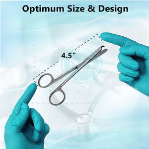 Tijeras de Costura Recta de Acero Inoxidable de Alto Rendimiento con Mango Cómodo, Material Antioxidante, para Uso Hospitalario y de Sastrería - Product Image 3