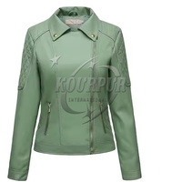 2025 classique nouveau Design femmes veste en cuir haute qualité dames femmes veste en cuir à vendre