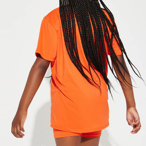 OEM Sports Bébé Filles t-shirt Superbe Qualité doux Léger Séchage rapide t-shirt pour filles vêtements d'extérieur O cou avec manches courtes - Product Image 3